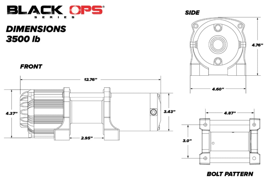 3500 Lb. UTV/ATV Winch (With Wireless Remote & Synthetic Rope)