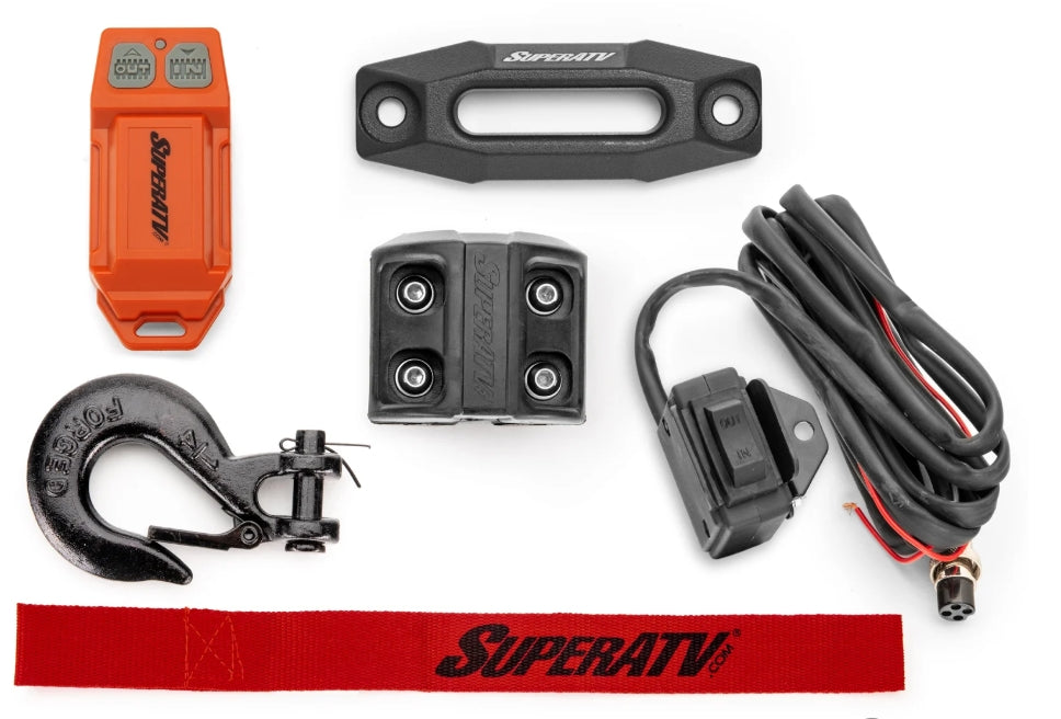 2500 lb. UTV/ATV Winch (With Wireless Remote & Synthetic Rope)
