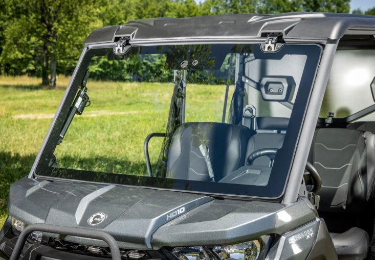 Can-Am Defender MaxDrive Power Flip Glass Windshield