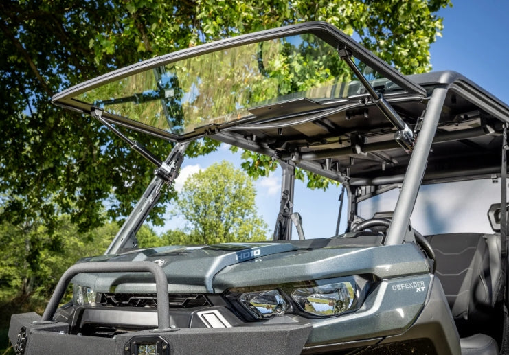 Can-Am Defender MaxDrive Power Flip Glass Windshield