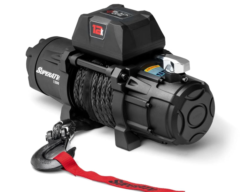12,000 lb. Winch (with Wireless Remote & Synthetic Rope)