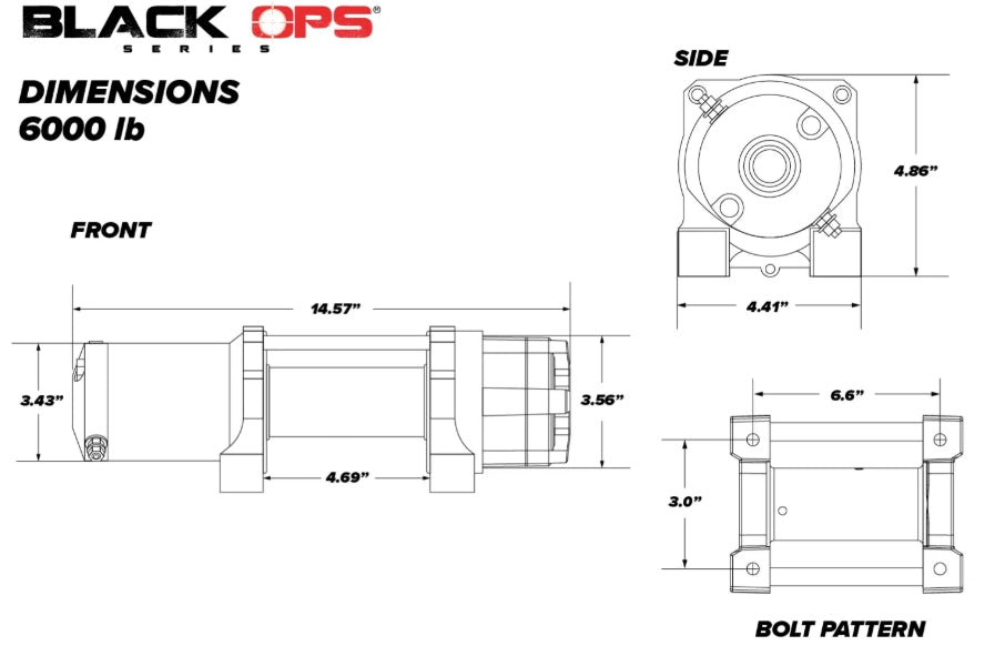 6000 Lb. UTV/ATV Winch (With Wireless Remote & Synthetic Rope)