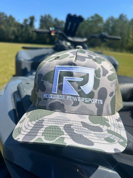LOGO HAT- CAMO w/ WHITE